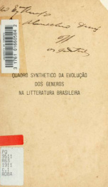 Quadro synthetico da evolução dos generos na litteratura brasileira_cover