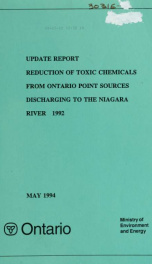 Update report, reduction of toxic chemicals from Ontario point sources discharging to the Niagara River, 1992_cover