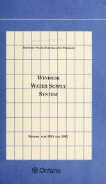 Windsor DWSP Water Supply System Report for 1991_cover