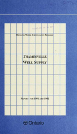 Thamesville DWSP Well Supply Report for 1991 and 1992_cover