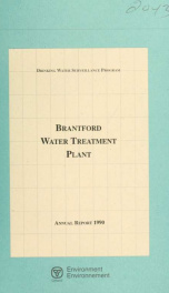 Brantford Water Treatment Plant--Drinking Water Surveillance Program, annual report 1990_cover