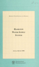 Hamilton Water Supply System--Drinking Water Surveillance Program, annual report 1990_cover