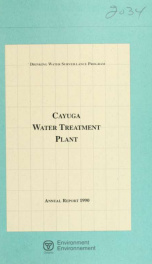 Cayuga Water Treatment Plant--Drinking Water Surveillance Program, annual report 1990_cover