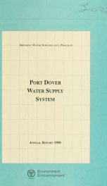 Port Dover Water Supply System--Drinking Water Surveillance Program, annual report 1990_cover