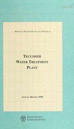 Tecumseh Water Treatment Plant--Drinking Water Surveillance Program, annual report 1990_cover