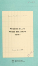 Walpole Island Water Treatment Plant, Drinking Water Surveillance Program--annual report 1990_cover