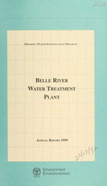 Belle River Water Treatment Plant--Drinking Water Surveillance Program, annual report 1990_cover