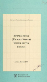 Tilbury North (Stoney Point) Water Supply System--Drinking Water Surveillance Program, annual report 1990_cover