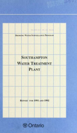 Southampton DWSP Water Treatment Plant Report for 1991 and 1992_cover
