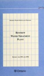 Drinking Water Surveillance Program annual report. Renfrew Water Treatment Plant_cover