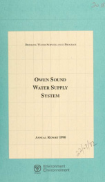 Owen Sound water supply system--Drinking Water Surveillance Program, annual report 1990_cover