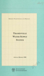 Thamesville Water Supply System--Drinking Water Surveillance Program, annual report 1990_cover