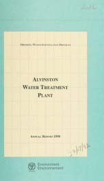 Alvinston Water Treatment Plant--Drinking Water Surveillance Program, annual report 1990_cover