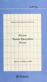 Picton DWSP Water Treatment Plant Report for 1991_cover