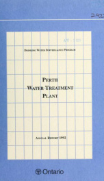 Perth DWSP Water Treatment Plant Report for 1991_cover