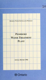 Pembroke DWSP Water Treatment Plant Report for 1991_cover