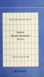 Drinking Water Surveillance Program annual report. Odessa Water Treatment Plant_cover