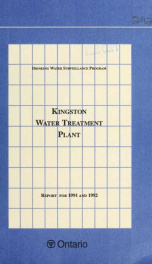 Drinking Water Surveillance Program annual report. Kingston Water Treatment Plant_cover