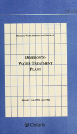 Drinking water surveillance program annual report. Deseronto Water Treatment Plant_cover