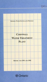 Drinking Water Surveillance Program annual report. Cornwall Water Treatment Plant_cover