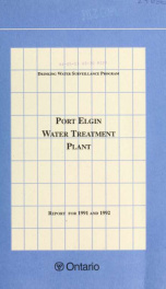 Port Elgin DWSP Water Treatment Plant for 1991_cover