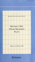 Mitchell's Bay DWSP Water Treatment Plant Report for 1991 and 1992_cover
