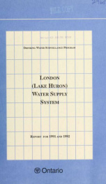 London (Lake Huron) DWSP Water Supply System for 1991 and 1992_cover