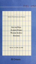 Drinking Water Surveillance Program annual report. South Peel (Lorne Park) Water Supply System_cover