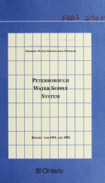 Drinking water surveillance program annual report. Peterborough Water Supply System_cover