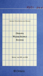 Drinking Water Surveillance Program annual report. Oshawa Water Supply System_cover