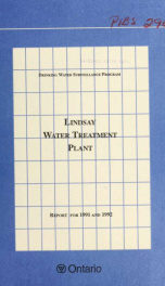 Lindsay DWSP Water Treatment Plant Report for 1991_cover