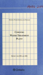 Cobourg DWSP Water Treatment Plant Report for 1991_cover