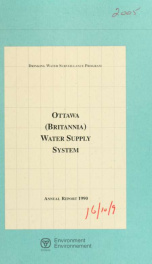 Ottawa (Britannia) water supply system--Drinking Water Surveillance Program, annual report 1990_cover