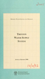 Trenton Water Supply System--Drinking Water Surveillance Program, annual report 1990_cover