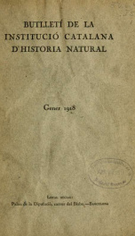 Butlletí de la Institució Catalana d'Història Natural 1918_cover