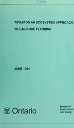 Toward an ecosystem approach to land-use planning_cover