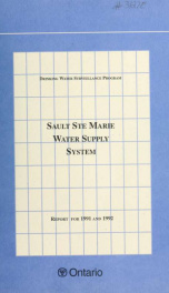 Drinking Water Surveillance Program annual report. Sault Ste. Marie Water Supply System_cover