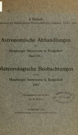 Jahrbuch der hamburgischen Wissenschaftlichen Anstalten jahrg. 31, beiheft 4 (1913)_cover