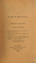 The wars of the gulls; : an historical romance in three chapters; chap. I, Shewing how and why and with whom the gulls went to war: chap. II, Shewing how the gulls make the deep to boil like a pot: chap. III, Shewing how a certain doughty general of the g_cover