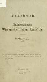 Jahrbuch der hamburgischen Wissenschaftlichen Anstalten jahrg. 34 (1916)_cover