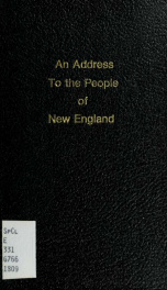 An address, to the people of New-England_cover