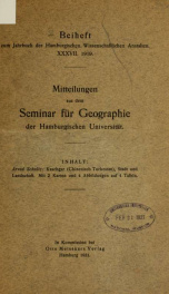 Jahrbuch der hamburgischen Wissenschaftlichen Anstalten jahrg. 37, beiheft 2 (1919)_cover