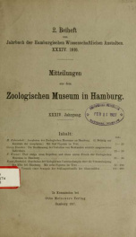 Jahrbuch der hamburgischen Wissenschaftlichen Anstalten jahrg. 34, beiheft 2 (1916)_cover