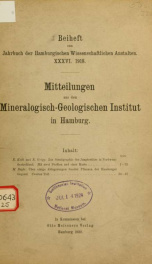 Jahrbuch der hamburgischen Wissenschaftlichen Anstalten jahrg. 36, beiheft 1 (1918)_cover