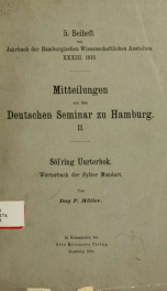 Jahrbuch der hamburgischen Wissenschaftlichen Anstalten jahrg. 33, beiheft 5 (1915)_cover