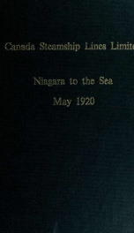 Niagara to the sea 1920_cover