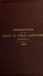 Introduction to the study of Indian languages, with words, phrases and sentences to be collected;_cover