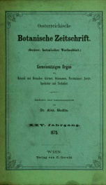 Oesterreichische botanische Zeitschrift v.25 1875_cover