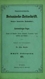 Oesterreichische botanische Zeitschrift v.24 1874_cover