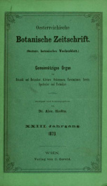 Oesterreichische botanische Zeitschrift v.23 1873_cover